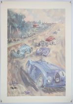 A Collection of 5 Geo Ham Large Racing Lithographs - To include, Signed by Lee Leston and two