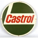 Two Castrol Tin Signs - One with a Diameter 45cm and a smaller one at 61cm (2). Please note this