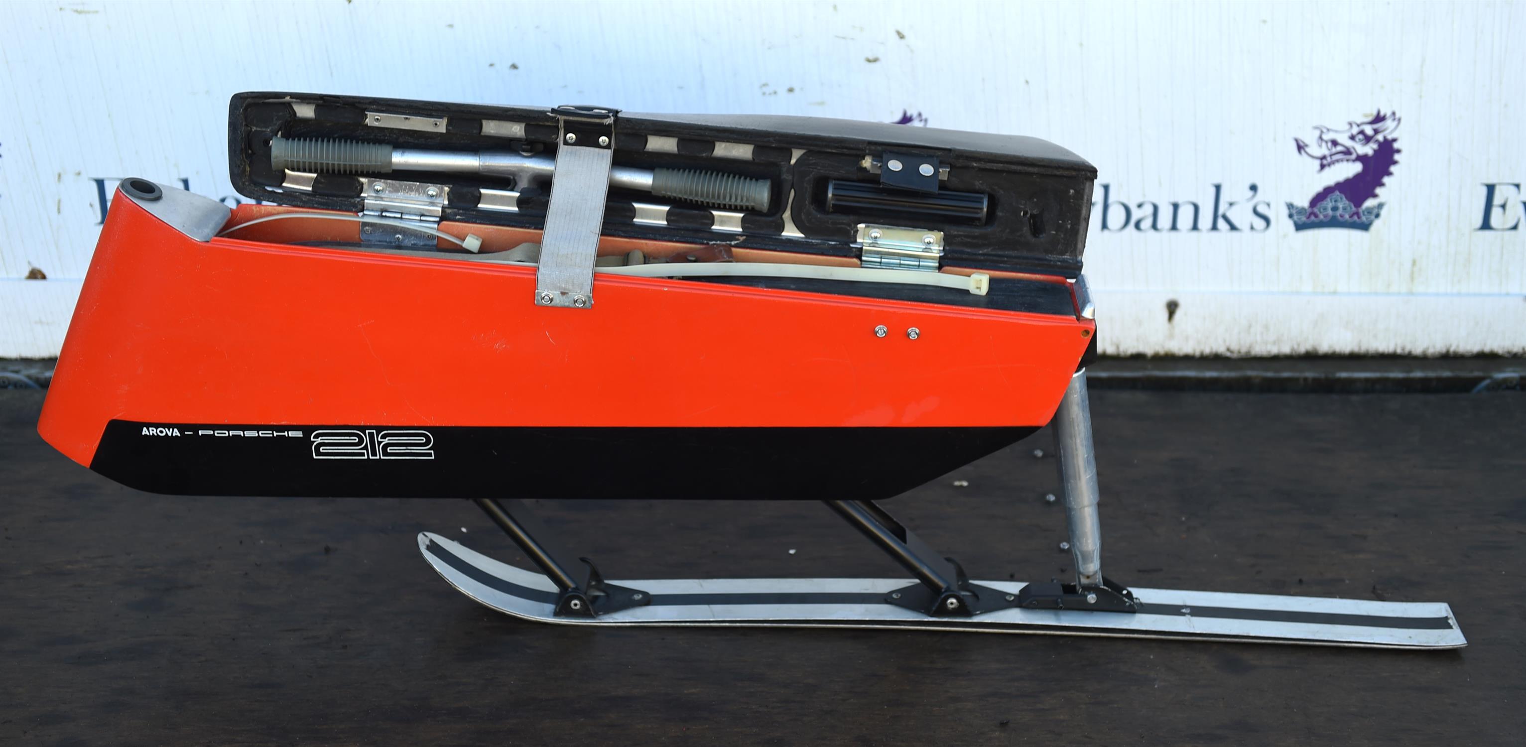 Red Arova-Porsche 212 Skibob - Manufactured in 1970 with the specific dimensions to fit into the - Image 6 of 8