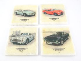 James Bond Car Coasters, near new, depicting Aston Martin Cars, boxed. Please note this lot has