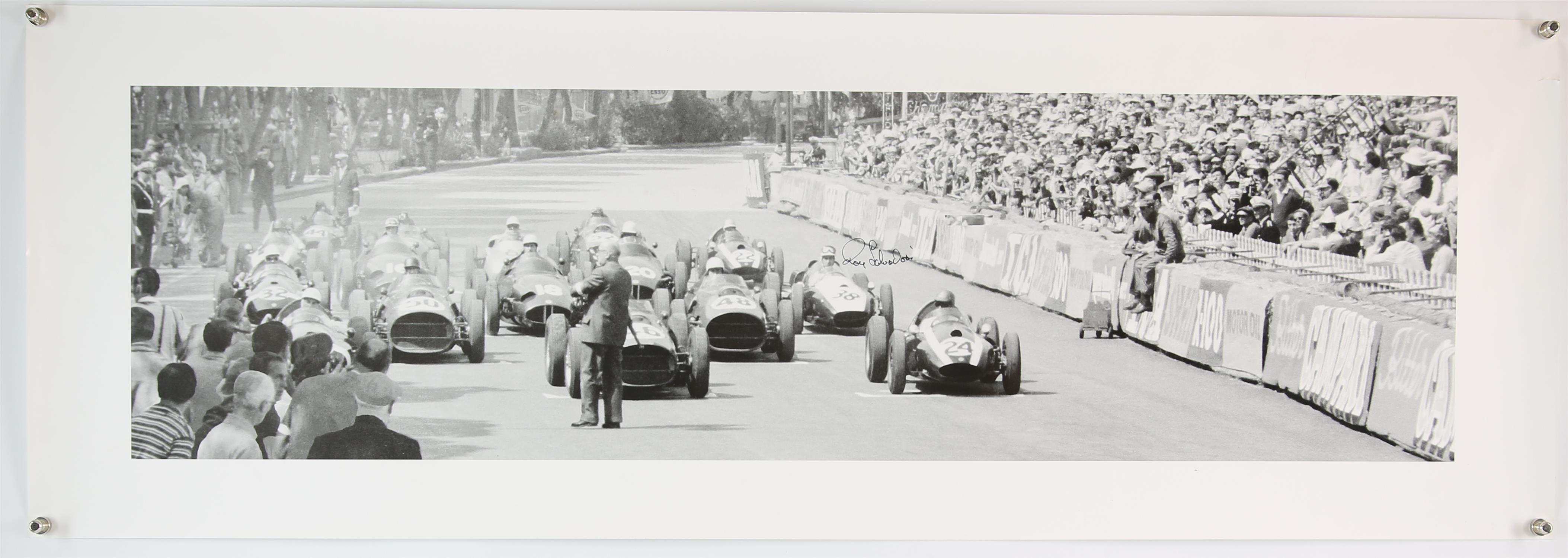 A Collection of 10 Vintage Monaco Grand Prix related poster photos - (5 Signed), To include Roy - Image 2 of 3