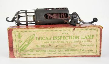 Joseph Lucas Inspection Lamp, complete with plug and with original box, Also to include a Daimler