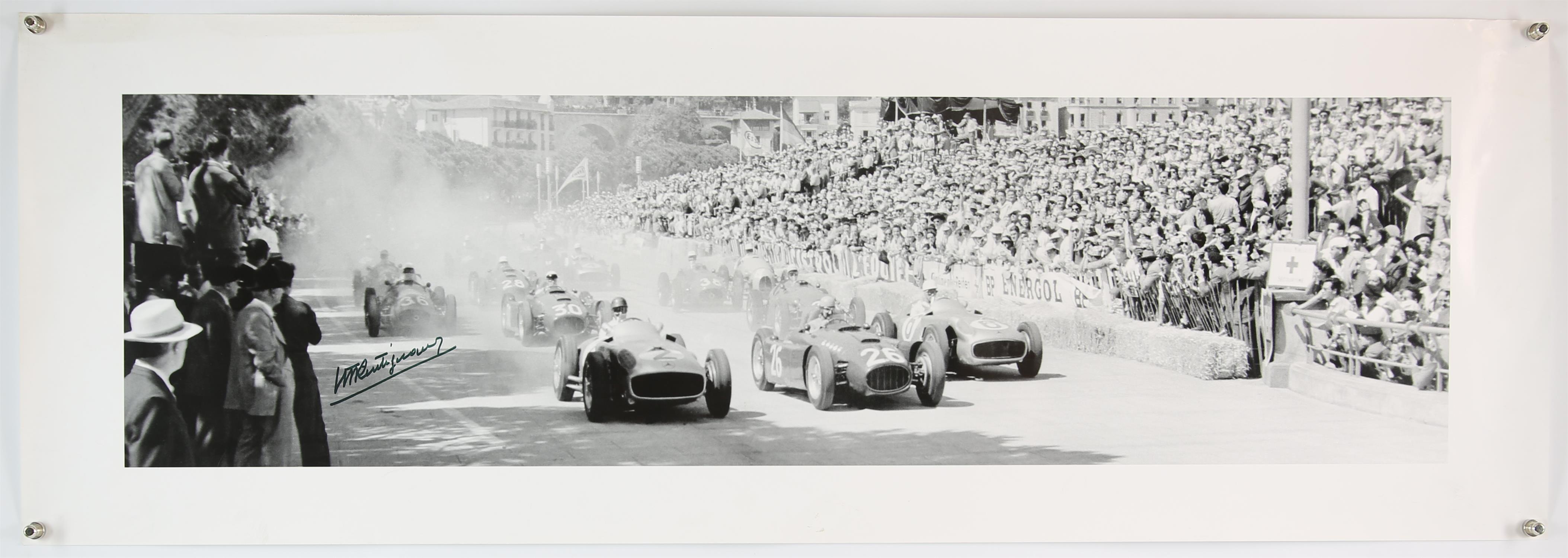 A Collection of 10 Vintage Monaco Grand Prix related poster photos - (5 Signed), To include Roy