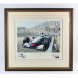 Tony Smith - Signed Limited edition Print titled 'Mika Magic'. Showing Mika Hakkinen at Monaco GP
