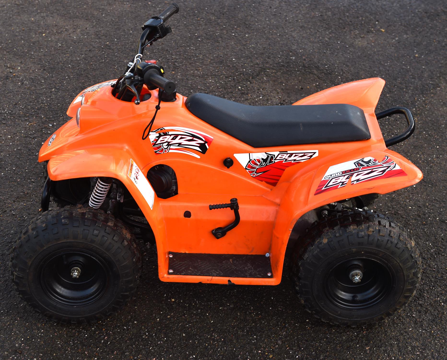 Buzz Quadzilla 50cc Quad bike. New battery fitted. Starts and runs well. A great first quad bike