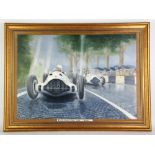 Dereck Anthony Brooks, Swiss Grand Prix 1938 Berne, oil on board, signed, 35 x 50cm.