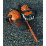 Stihl MS 170 petrol chainsaw with Stihl protective helmet. Please note this lot has the standard