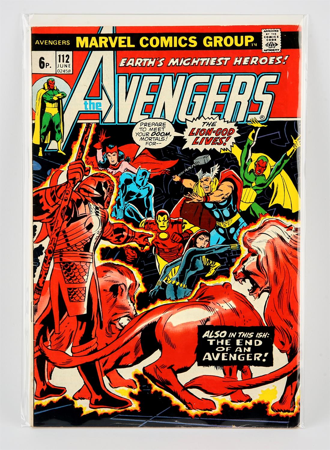 Marvel Comics: Avengers No. 112 (1973) The 1st appearance of Mantis who would go on to be well