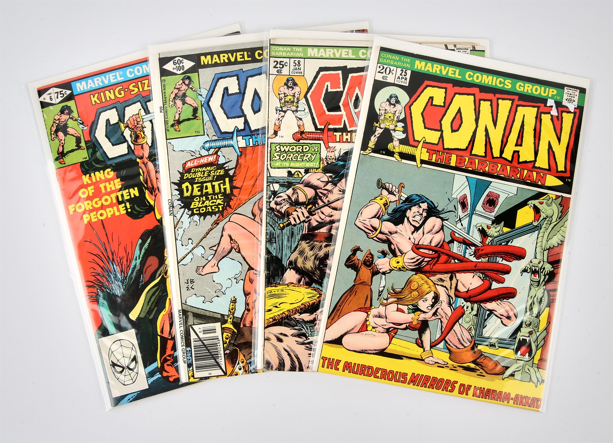 Marvel comics: Conan, a group of notable issues featuring 1st appearances and others (1969).