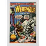 Marvel Comics: Werewolf By Night No. 32 featuring the 1st appearance of Moon Knight (1975).