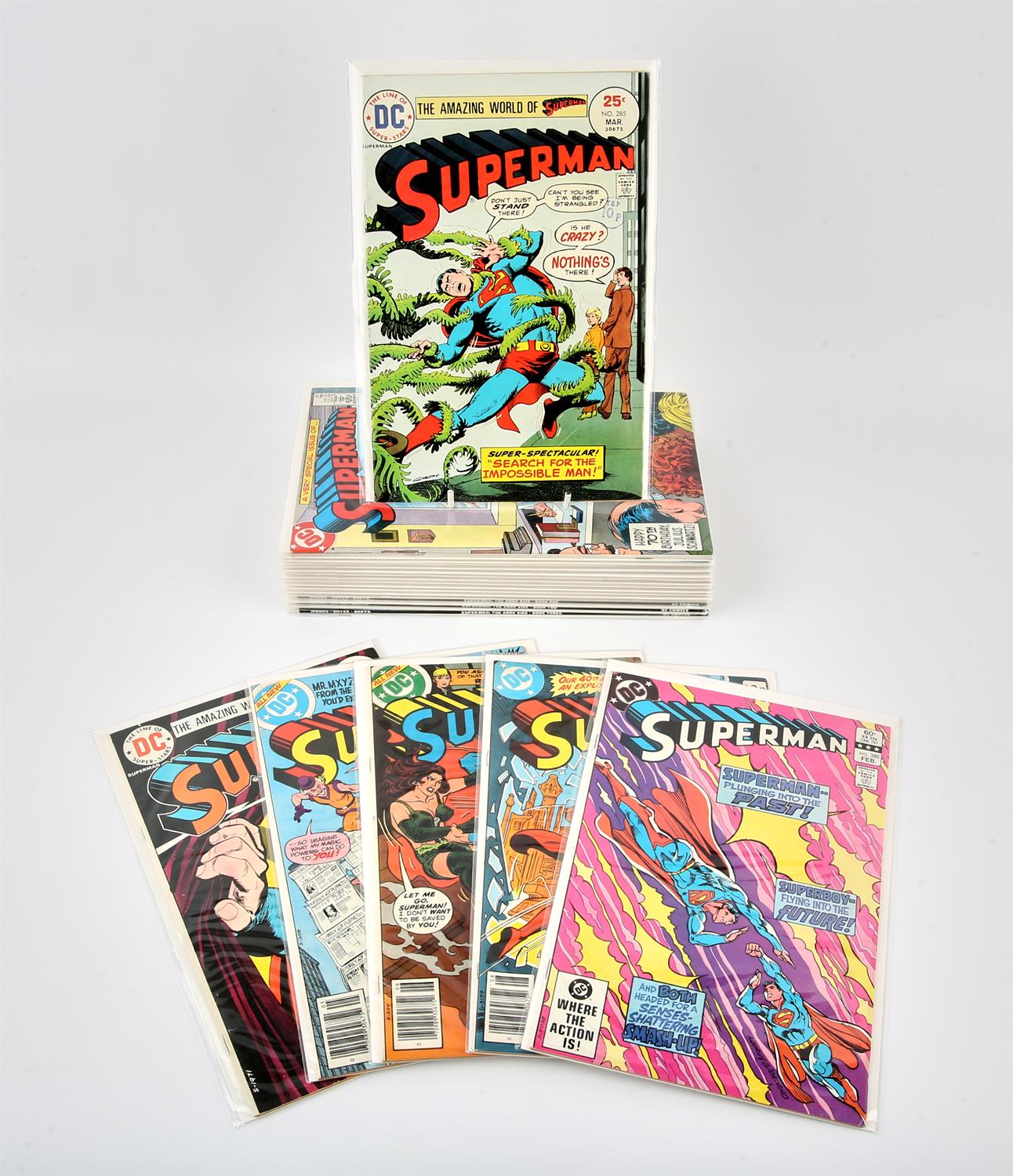 DC Comics: Superman, a group of 23 comics (1975 onwards). This lot features: Superman (1st series)