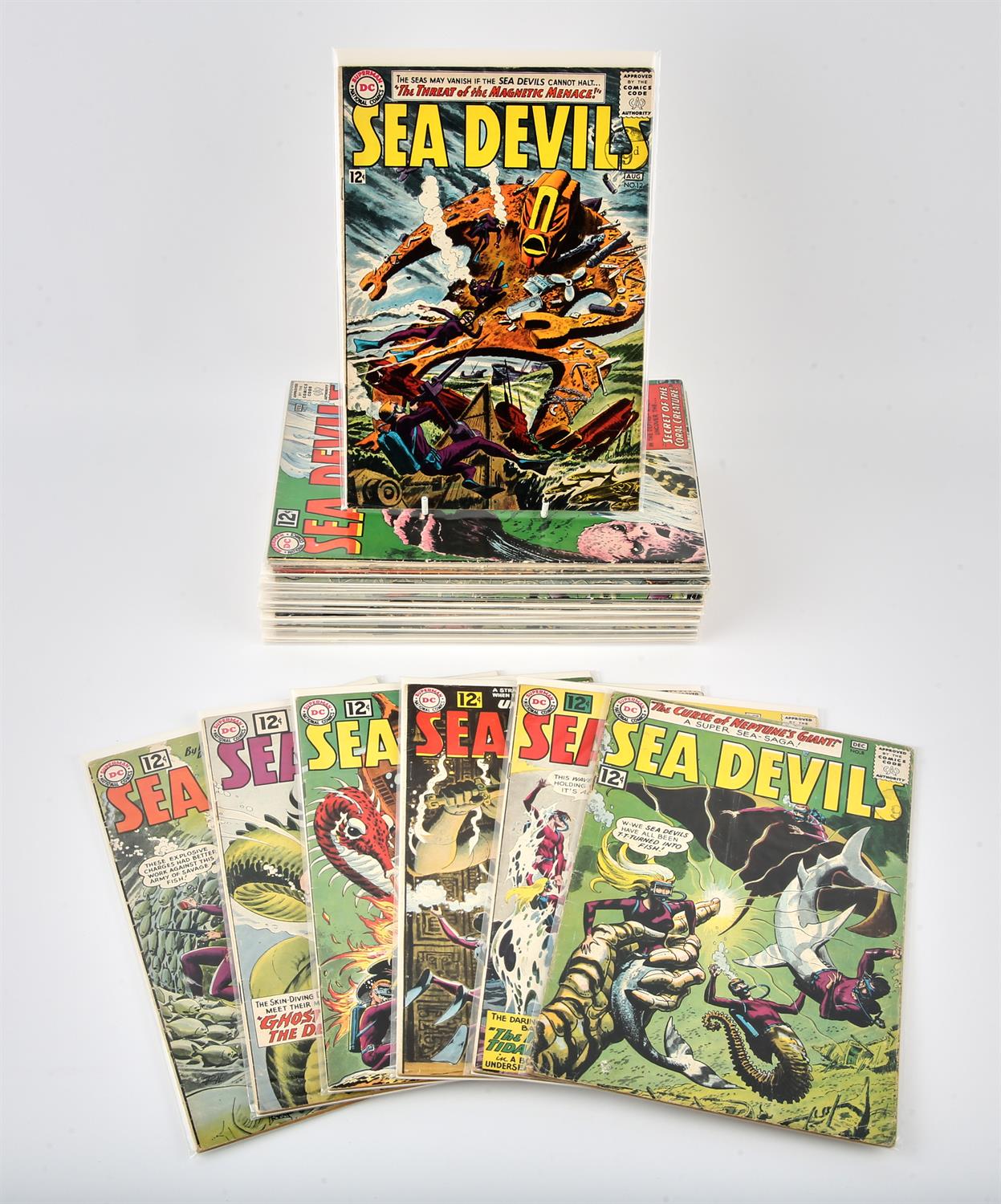 DC Comics: Sea Devils, a group of 29 comics (1961 onwards). The Sea Devils are a team of