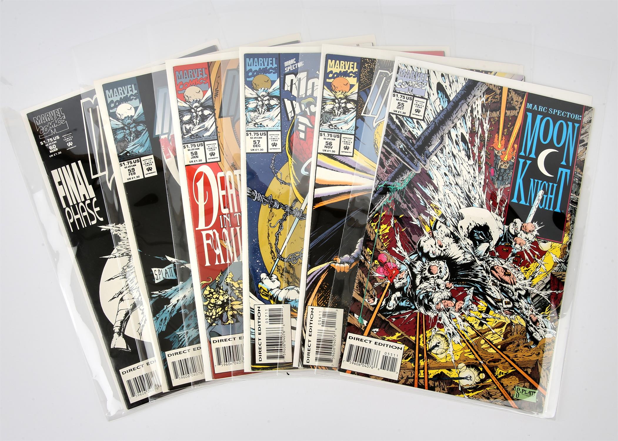 Marvel comics: A collection of Moon Knight issues featuring 1st solo appearances,