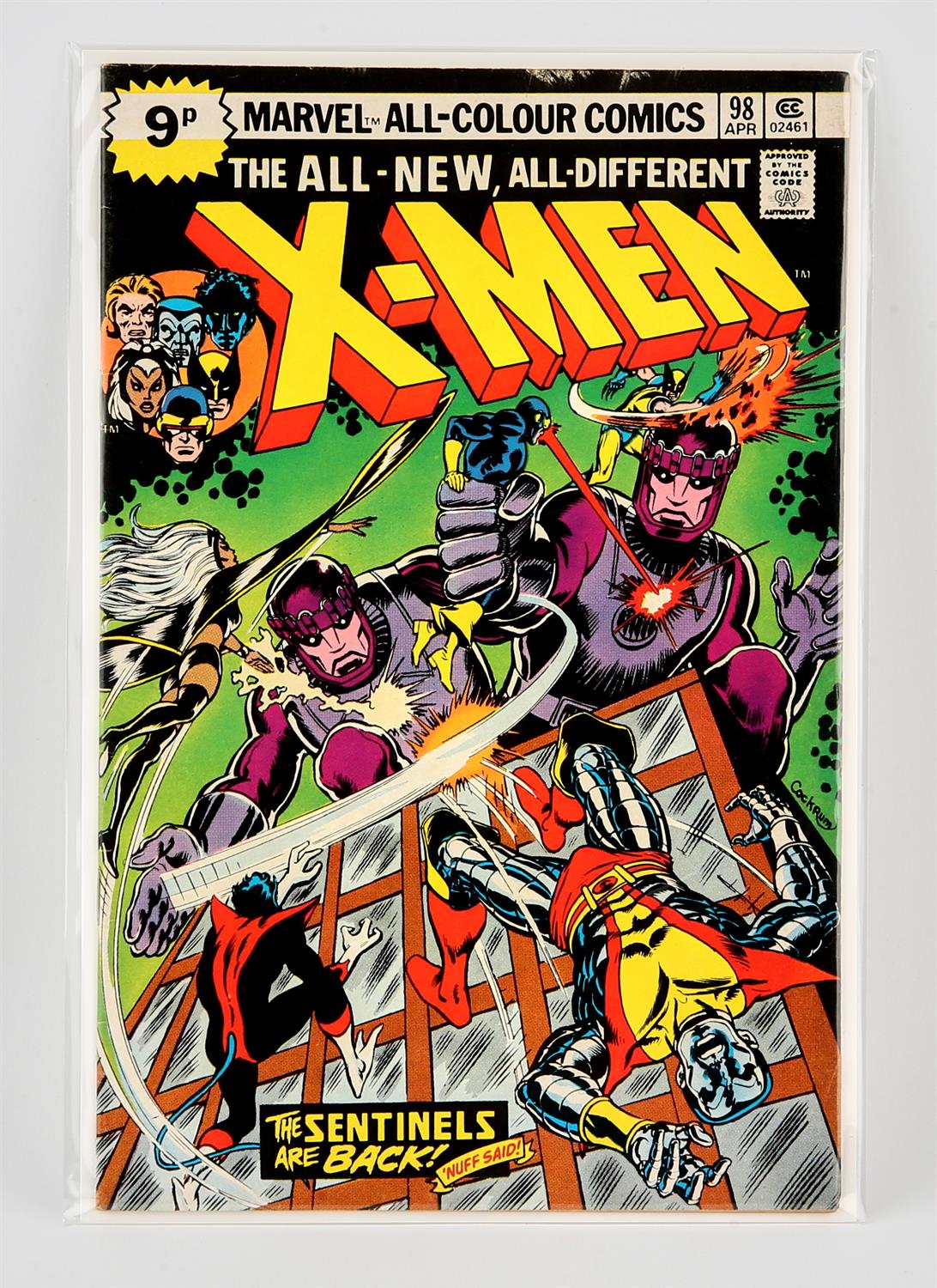 Marvel Comics: The Uncanny X-Men No. 98 featuring Stan Lee & Jack Kirby appearances (1976).