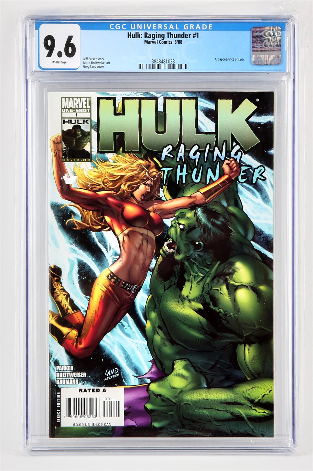 Marvel Comics: Hulk Raging Thunder No. 1 featuring the 1st appearance of Lyra, (August 2008) CGC