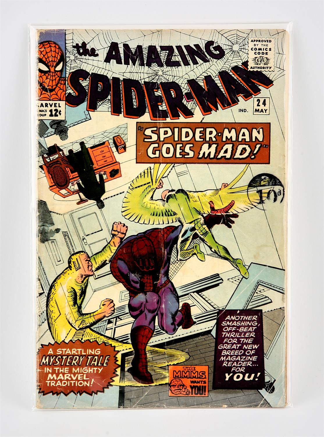 Marvel Comics: The Amazing Spider-Man No. 24 (1965). Featuring the 3rd appearance of Mysterio.