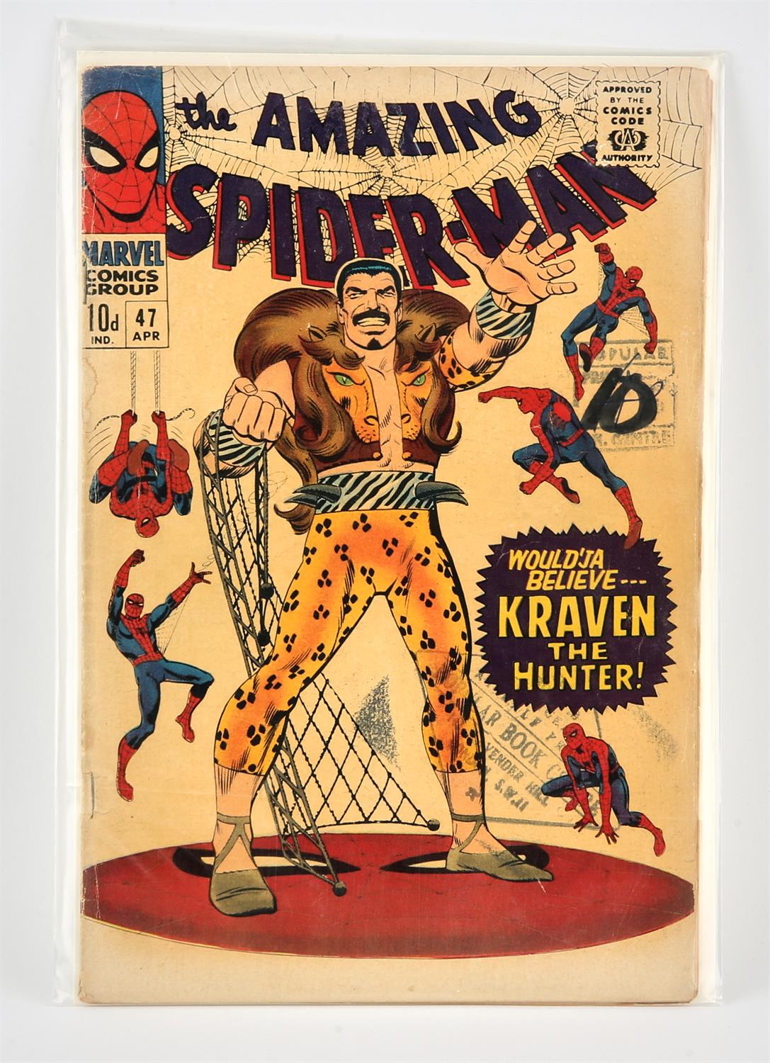 Marvel Comics: The Amazing Spider-Man No. 47 featuring key appearance of the Kraven (1967).