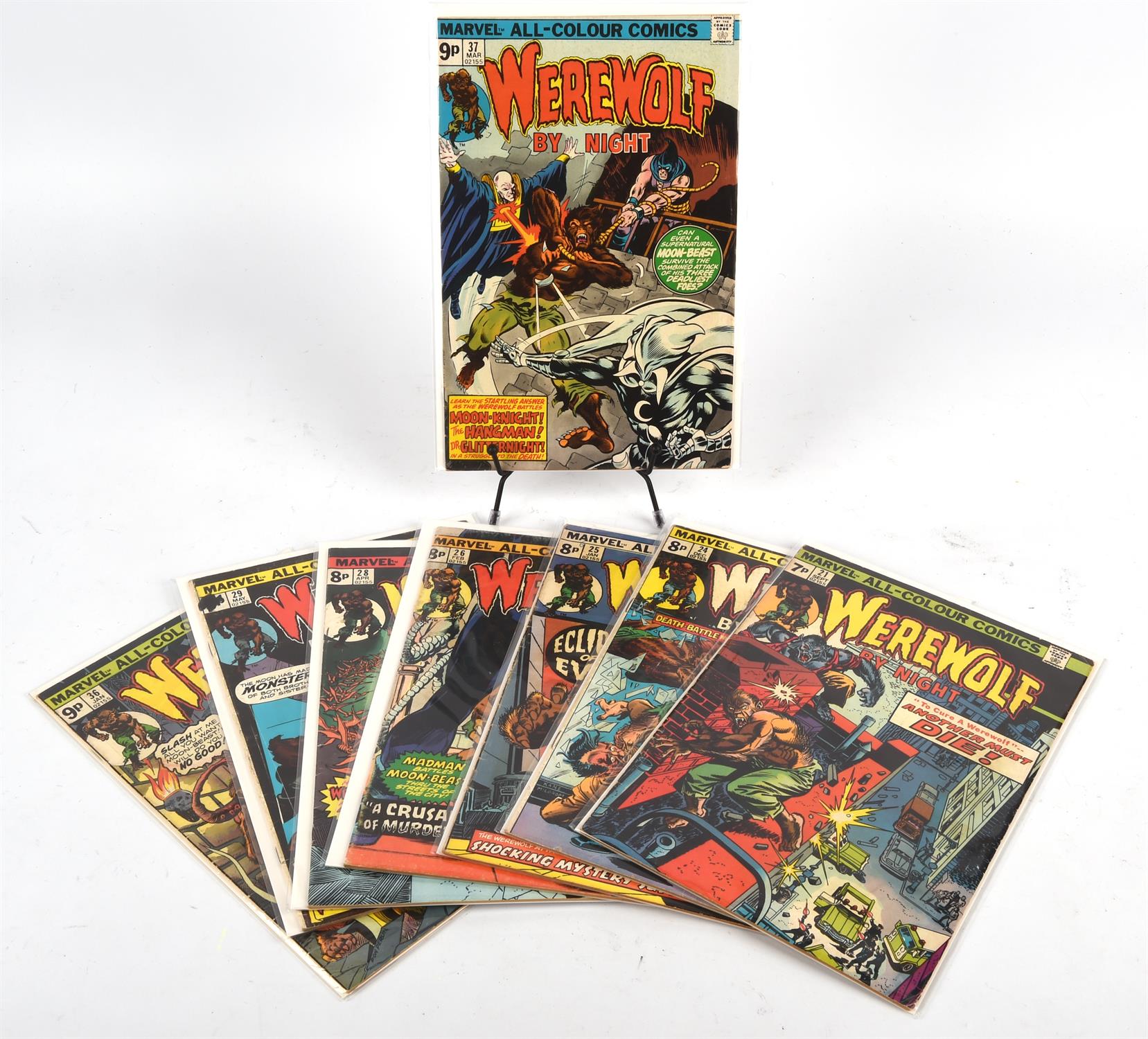 Marvel Comics: Werewolf by Night featuring early Moon Knight appearance and key issues (1972