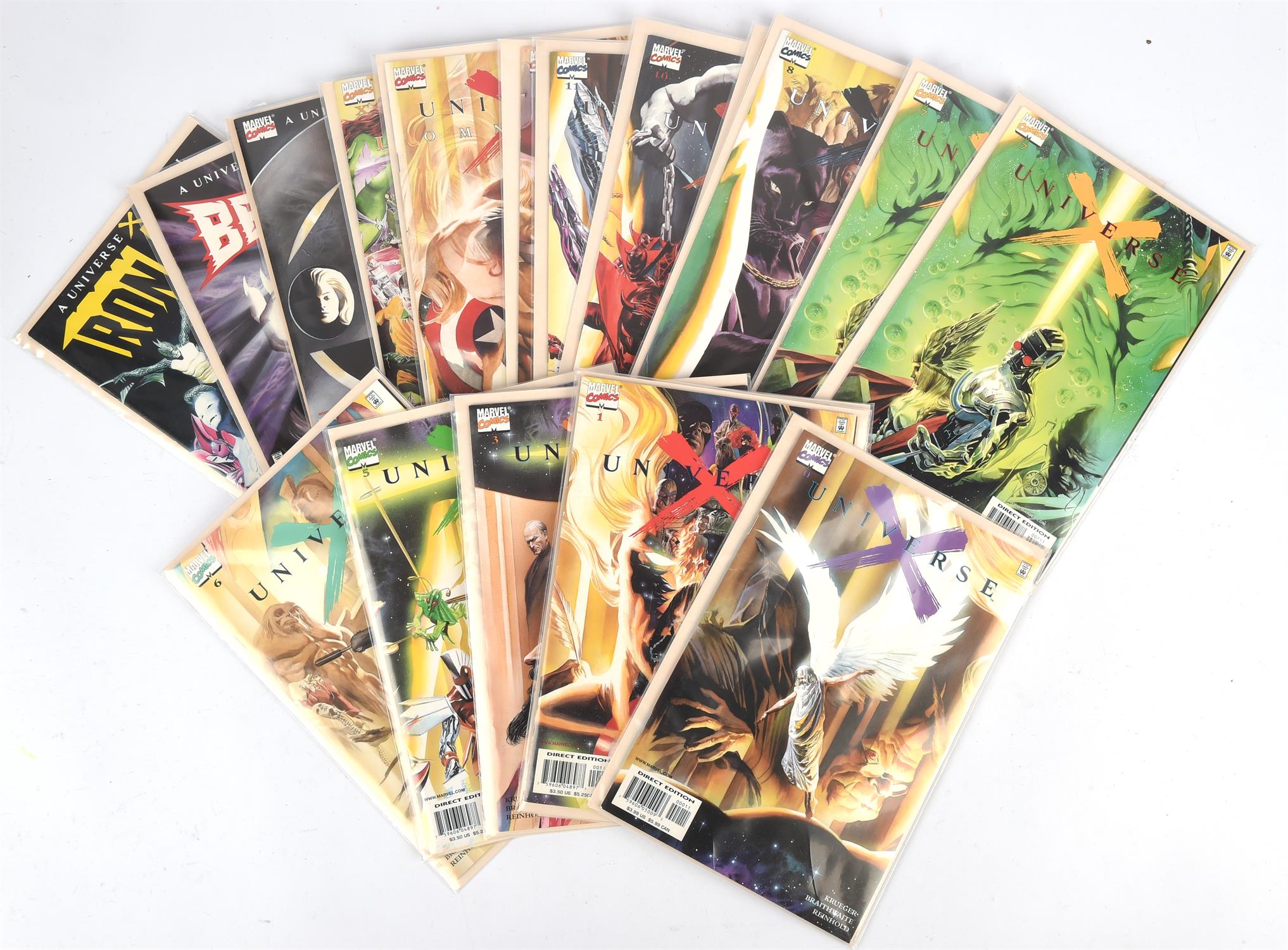 Marvel comics (35) and assorted Astro City Issues (35): Universe X, Earth X comic sets.