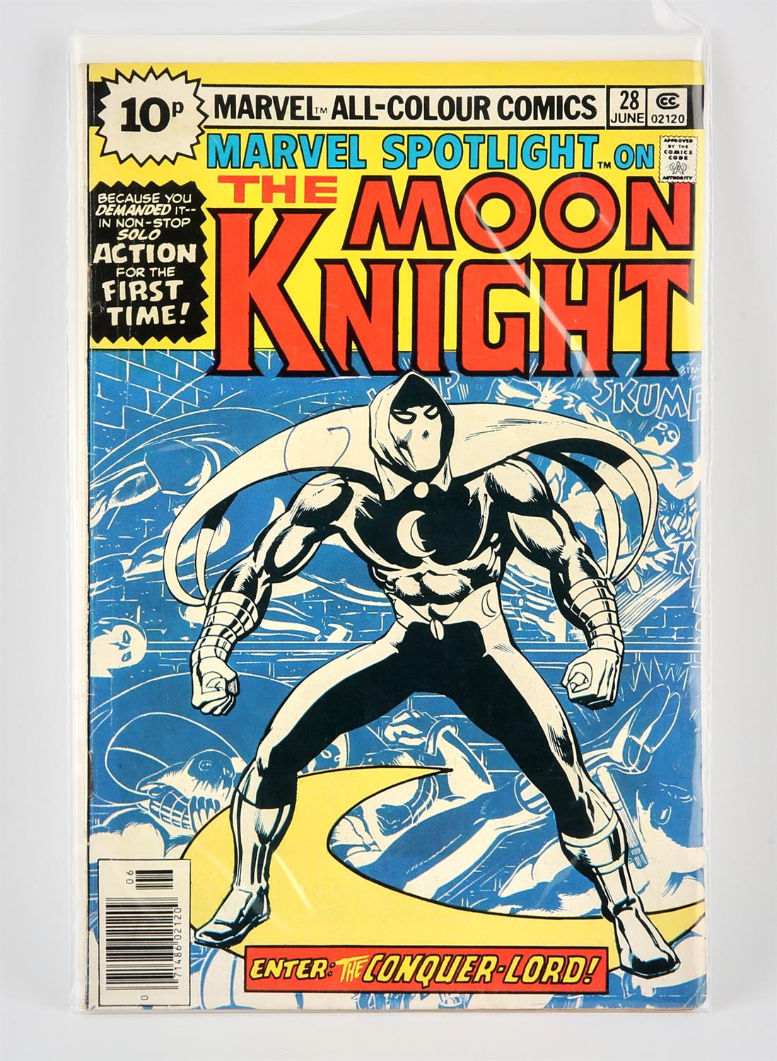 Marvel Comics: Marvel spotlight on Moon Knight featuring the 1st solo Moon Knight story (1976).