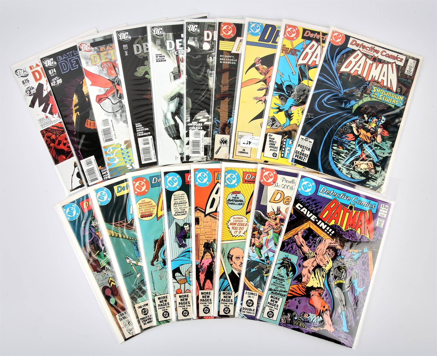 DC Comics: Batman Detective Comics, a group of 18 comics featuring notable and scarce issues (1981