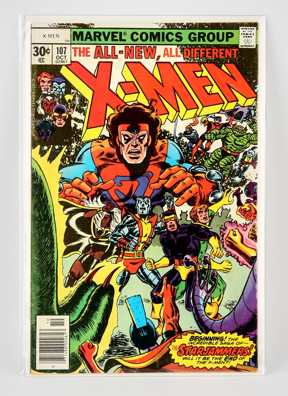 Marvel Comics: The Uncanny X-Men No. 107 featuring the 1st appearance of the Starjammers (1976).