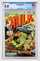 Marvel Comics: Incredible Hulk 180, (October 1974) CGC Universal Grade 5.0. Off-white to White