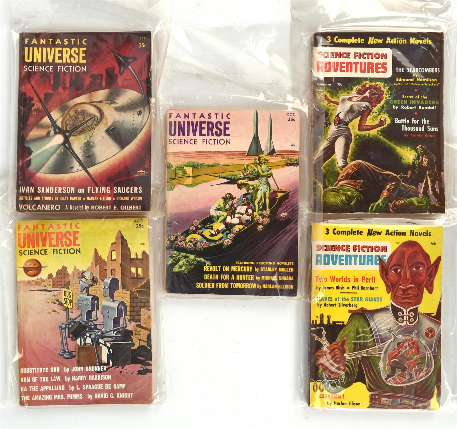 A collection of rare 1950’s Science Fiction & Horror Pulp anthologies - Includes rare stories from