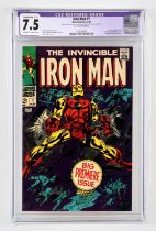 Marvel Comics: Iron Man No. 1, (May 1968) CGC Restored Grade 7.5 (Slight/Mod C-2) Off-white to