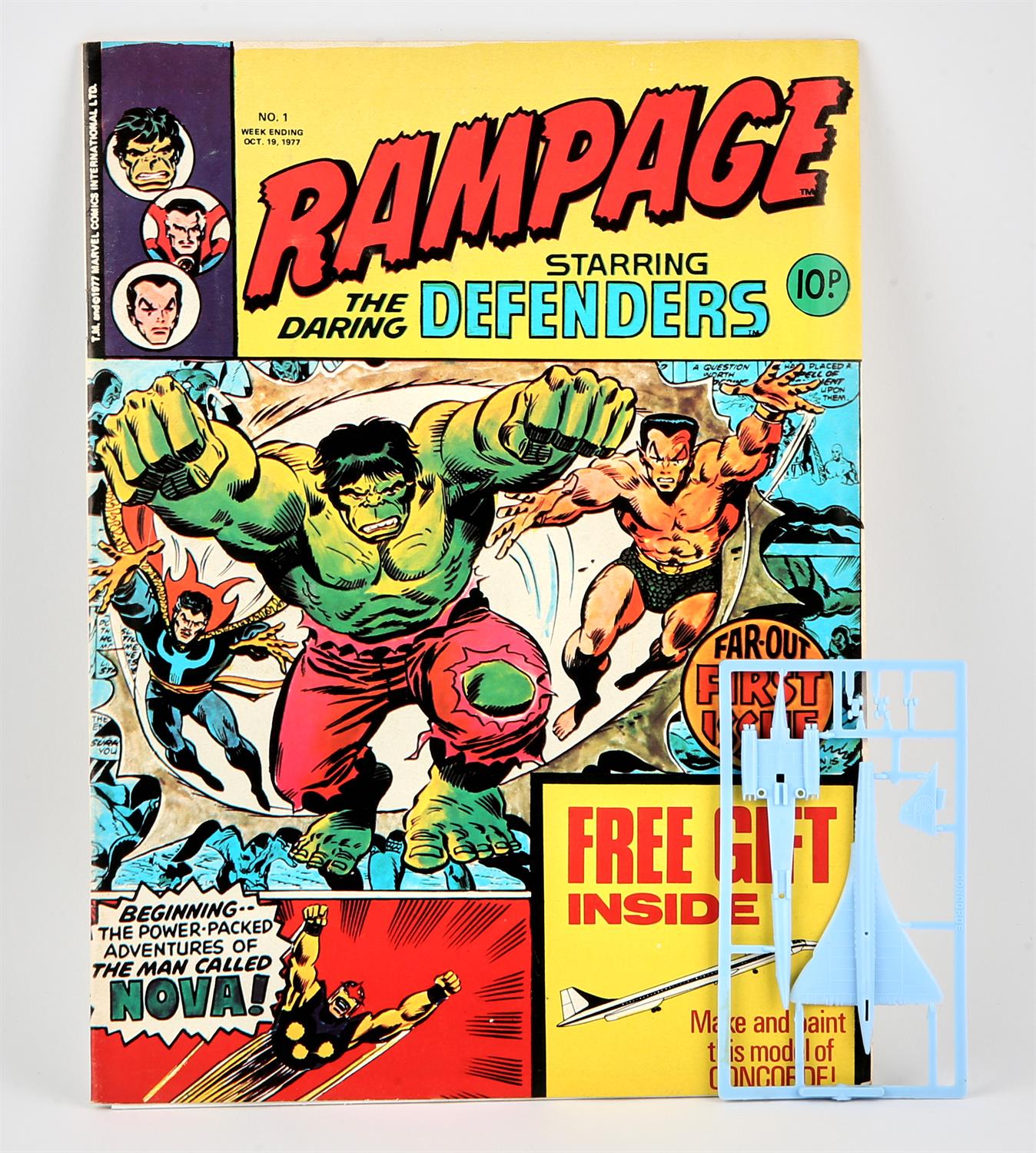 Marvel Comics: Rampage starring the Defenders No. 1 (October 1977). First issue of a weekly