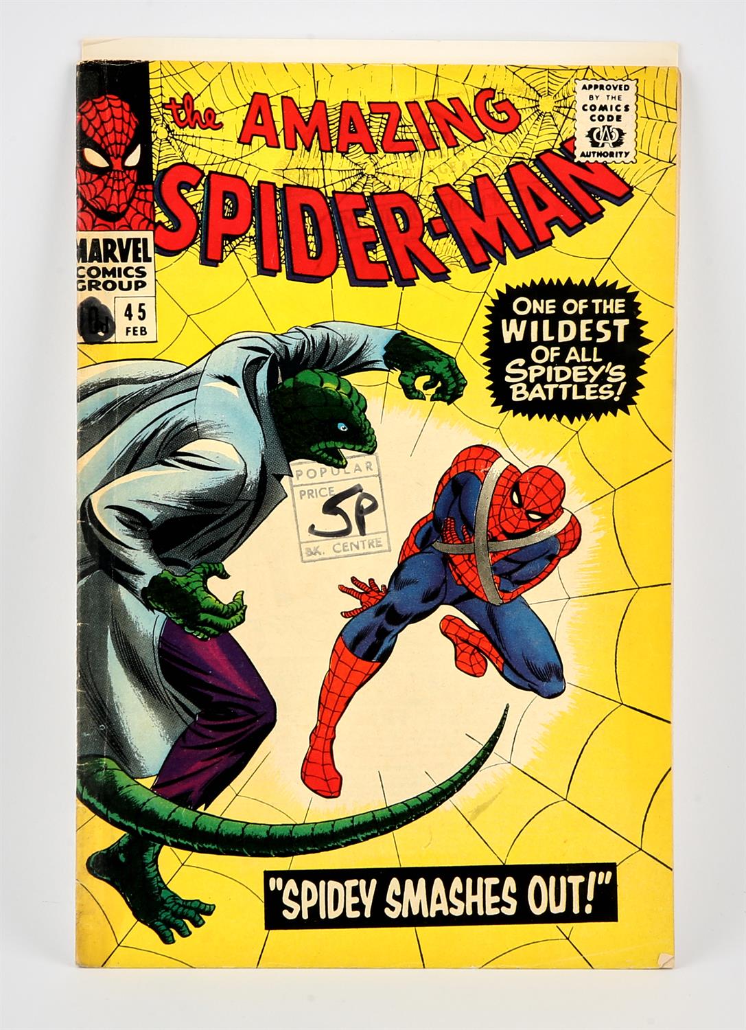 Marvel Comics: The Amazing Spider-Man No. 45 featuring the 3rd appearance of the Lizard (1967).