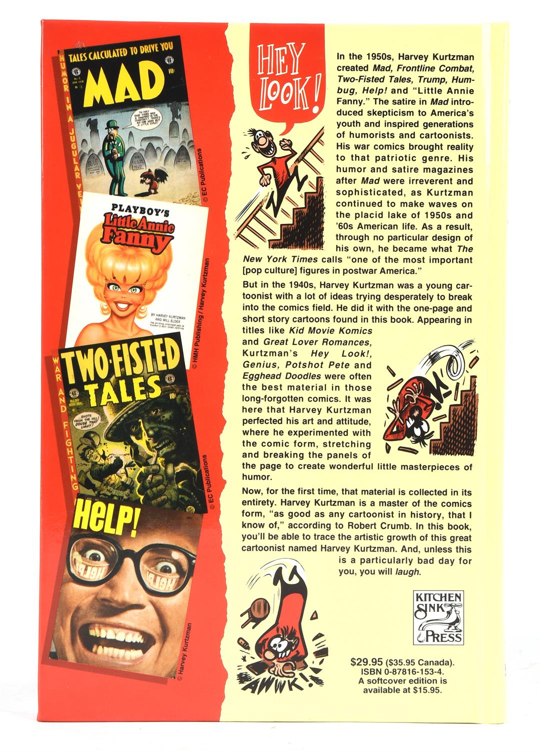 Hey Look! A signed comics and cartoons Hardcover book By MAD Magazine Creator and EC comics Tales - Image 2 of 3