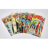 DC Comics: Superboy, a group of 10 comics featuring notable and scarce issues (1965 onwards).