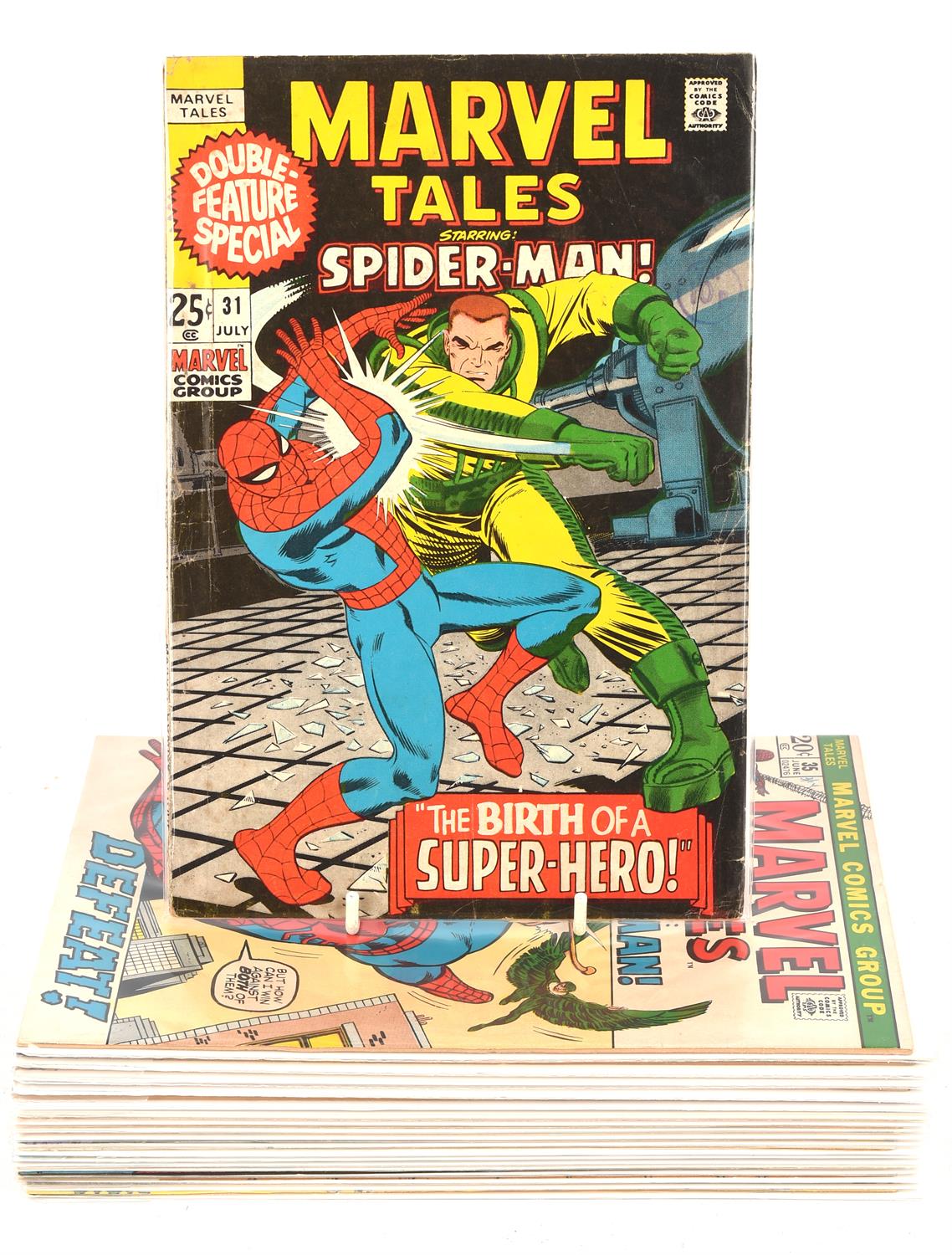 Marvel comics: A Marvel Tales starring the Amazing Spider-Man group of nineteen (19) Silver and