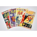 DC Comics: The Flash, a group of 4 comics featuring notable and scarce issues (1972 onwards).