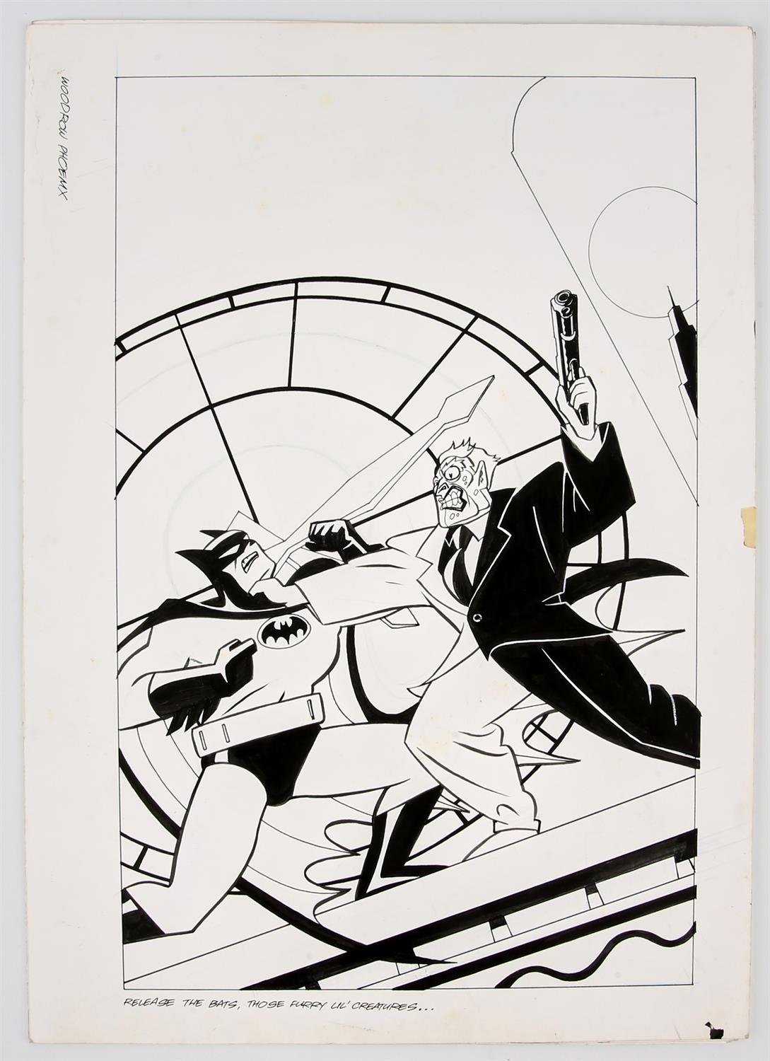 Batman original art pages and art print. Batman Adventures (1st series 1993) comic book art by - Image 3 of 5