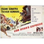 Von Ryan's Express (1965) British Quad film poster, folded, 30 x 40 inches.