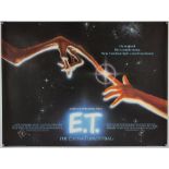 E.T. The Extra-Terrestrial (1982) British Quad film poster, Sci-Fi directed by Steven Spielberg,