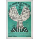 Dr. Who and the Daleks (1966) US One Sheet film poster, linen backed, 27 x 41 inches.