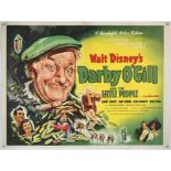 Walt Disney's Darby O'Gill (1959) British Quad film poster, starring Sean Connery, folded,