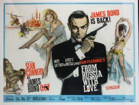 James Bond From Russia With Love (1963) British Quad film poster, framed and glazed, 30 x 40 inches.