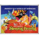 Six Walt Disney British Quad film posters, Sleeping Beauty, The Island at the Top of the World x 2,