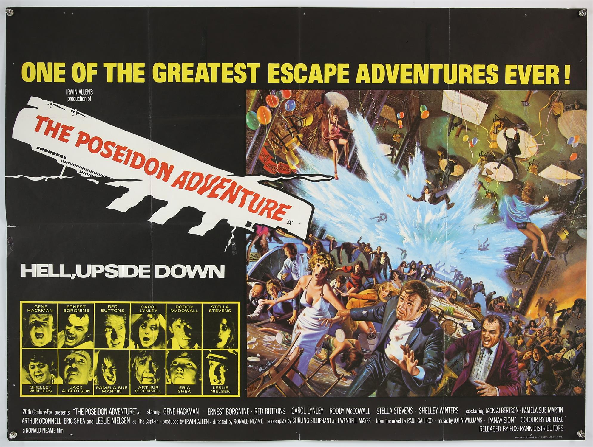 Five British Quad film posters from the 1970’s including The Poseidon Adventure (1972),