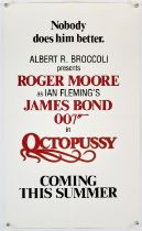 James Bond Octopussy (1983) Advance film poster, 'Coming This Summer', folded, 16.5 x 28 inches.