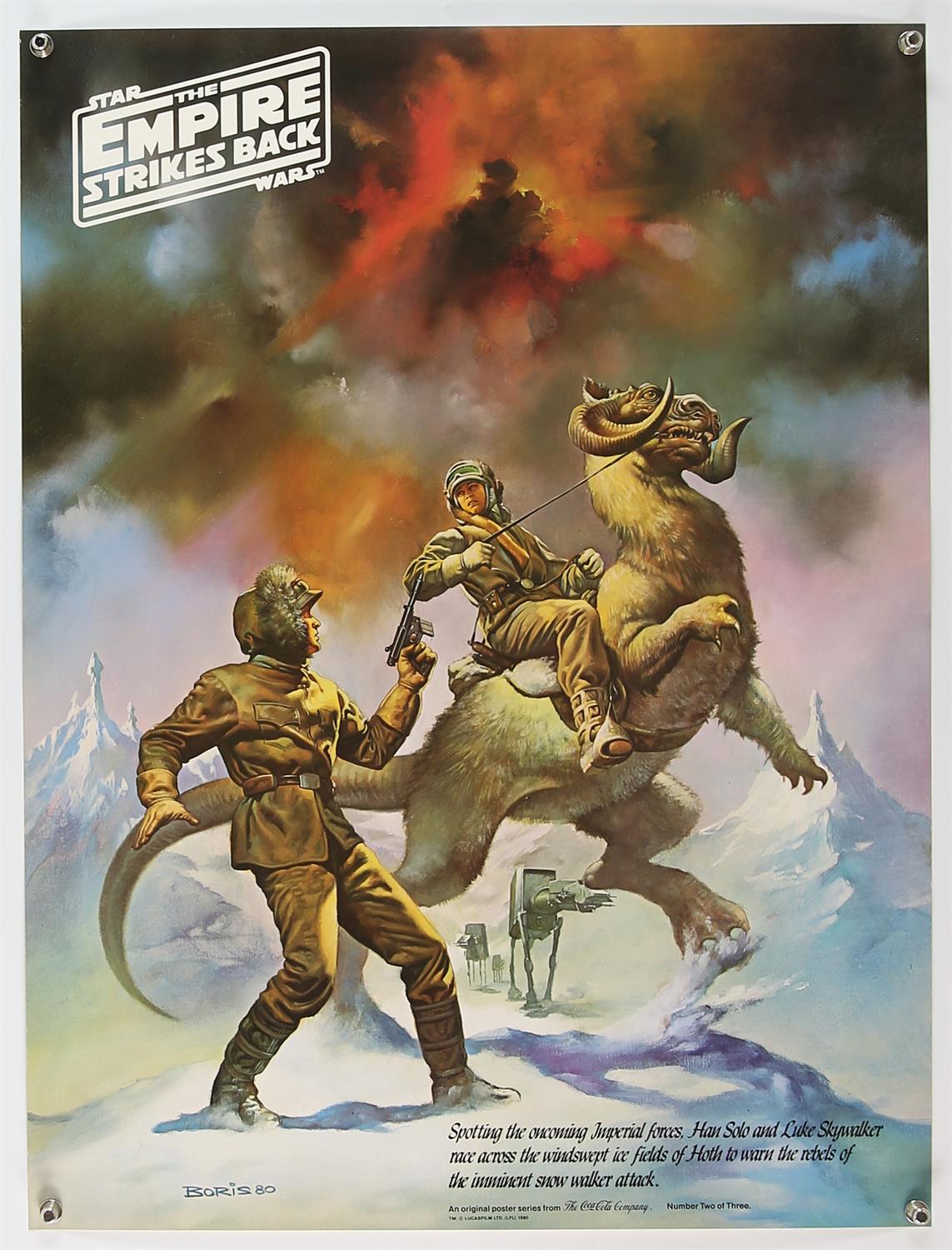 Star Wars The Empire Strikes Back (1980) Three Coca Cola posters with artwork by Boris Vallejo, - Image 2 of 3