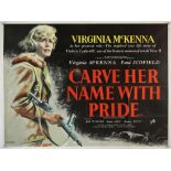 Carve Her Name With Pride (1958) British Quad film poster, starring Virginia McKenna and Paul