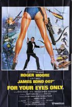 James Bond For Your Eyes Only (1981) English 16 Sheet film poster, starring Roger Moore, folded,