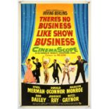 There's No Business Like Show Business (1954) UK Double Crown film poster, starring Marilyn Monroe,