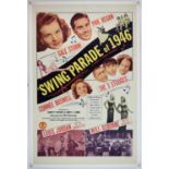 Swing Parade of 1946 (1945) US One Sheet film poster, linen backed, 27 x 41 inches.