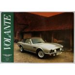 Aston Martin Volante c1985 original factory poster, rolled, approx, 39 x 27 inches.